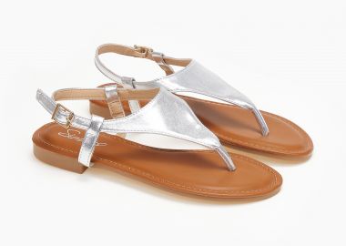 Σανδάλια με δίχαλο - Ασημί - Issue - 