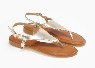 Σανδάλια με δίχαλο - Χρυσό - Issue - 