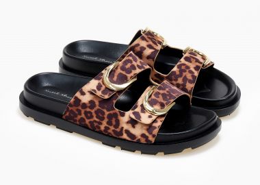 Σανδάλια με δύο φάσες και αγκράφες - Λεοπάρ - Issue - 