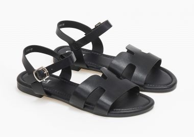 Σανδάλια με φάσα με ανοίγματα - Μαύρο - Issue - 