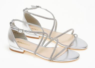 Σανδάλια με κλειστή φτέρνα και glitter - Ασημί - Issue - 