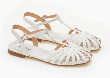 Σανδάλια με ψάθα - Λευκό - Issue - 