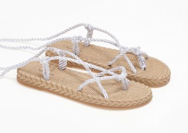 Σανδάλια με σχοινί και ιδιαίτερη σόλα - Ασημί - Issue - 