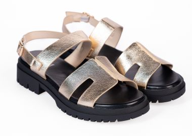 Σανδάλια με τρακτερωτή σόλα - Χρυσό - Issue - 