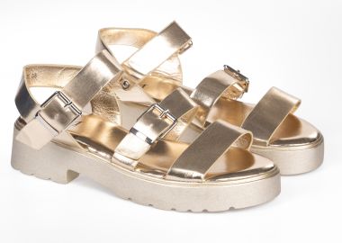 Σανδάλια με τρακτερωτή σόλα - Χρυσό - Issue - 