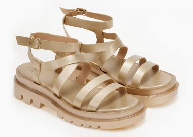 Σανδάλια με τρακτερωτή σόλα - Χρυσό - Issue - 