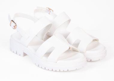 Σανδάλια με τρακτερωτή σόλα - Λευκό - Issue - 