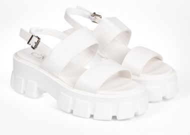 Σανδάλια με τρακτερωτή σόλα - Λευκό - Issue - 