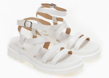 Σανδάλια με τρακτερωτή σόλα - Λευκό - Issue - 