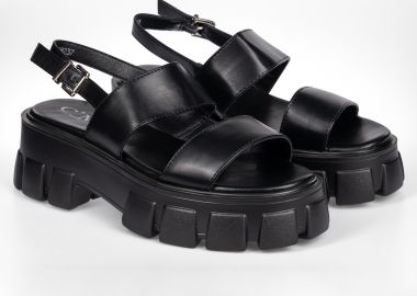 Σανδάλια με τρακτερωτή σόλα - Μαύρο - Issue - 