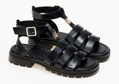 Σανδάλια με τρακτερωτή σόλα - Μαύρο - Issue - 