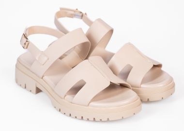 Σανδάλια με τρακτερωτή σόλα - Μπεζ - Issue - 