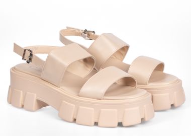 Σανδάλια με τρακτερωτή σόλα - Μπεζ - Issue - 