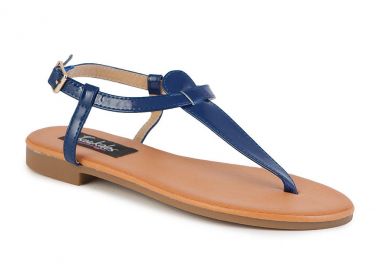 Σανδάλια μπλε λουστρίνι ΜΠΛΕ - Tsoukalas - 