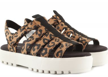 Σανδάλια TOMS Fisherman Lug 10017904-TOFFEE LEOPARD CANVAS Γυναικείο - TOMS - 