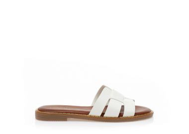 Σανδάλια TSOUKALAS λευκά δερματίνη με ιδιαίτερο σχέδιο ΛΕΥΚΟ - Tsoukalas - 