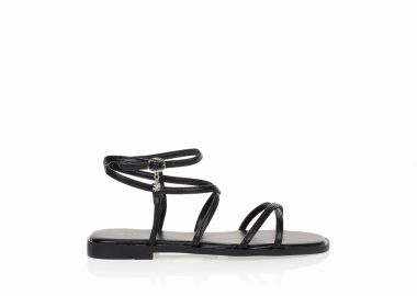 Σανδάλια TSOUKALAS μαύρα με πολλαπλά λουράκια ΜΑΥΡΟ - Tsoukalas - 