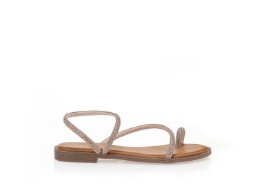 Σανδάλια TSOUKALAS με λουράκια από στρας ΜΠΡΟΝΖΕ - Tsoukalas - 