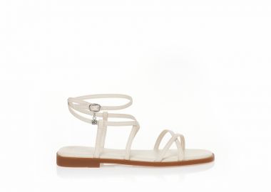 Σανδάλια TSOUKALAS μπεζ με πολλαπλά λουράκια ΜΠΕΖ - Tsoukalas - 