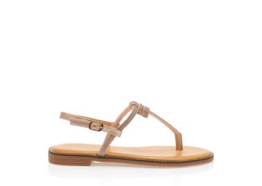 Σανδάλια TSOUKALAS μπρονζέ δερματίνη από στρας ΜΠΡΟΝΖΕ - Tsoukalas - 