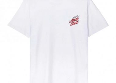 SANTA CRUZ Ανδρικό Wired Flame Dot Chest T-Shirt -ΛΕΥΚΟ-SCA-TEE-13161-WHITE - SANTA CRUZ - 