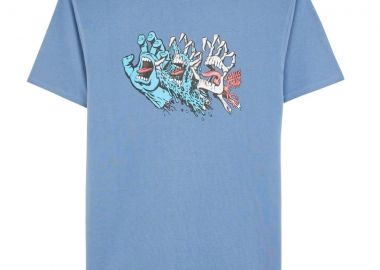 Santa Cruz Evolved Ανδρικό Hand T-Shirt - Ξεθωριασμένο Μπλε-SCA-TEE-11578 - SANTA CRUZ - 
