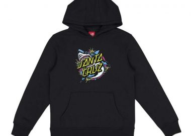 SANTA CRUZ Φούτερ με Κουκούλα παιδικό Youth Shark Dot Front Hood - Μαύρο-SCA-YHD-0528-BLACK - SANTA CRUZ - 