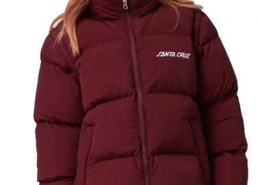 SANTA CRUZ Μπουφάν Strip 2 in 1 Quilted Jacket -BURGUNDY-SCA-WJA-0633 - SANTA CRUZ - 