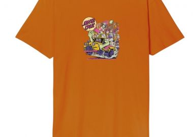 SANTA CRUZ T-Shirt Johnson Beast Wagon Front - ΠΟΡΤΟΚΑΛΙ-SCA-TEE-12148-BROWN - SANTA CRUZ - 