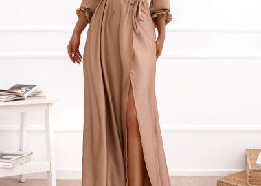 ΣΑΤΕΝ ΧΡΥΣΟ ΜΑΚΡΥ ΦΟΡΕΜΑ-FATALITY GOLD - fashionroom - 