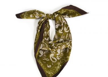 Σατέν φουλάρι με paisley print - MAT FASHION - 