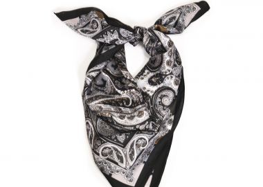Σατέν φουλάρι με paisley τύπωμα - MAT FASHION - 