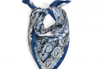 Σατέν φουλάρι με paisley τύπωμα - MAT FASHION - 