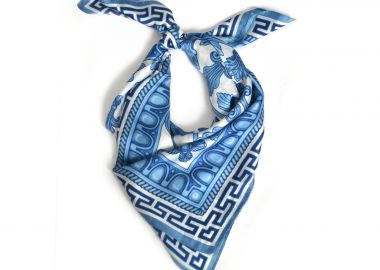 Σατέν φουλάρι με porcelain print - MAT FASHION - 