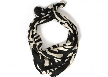 Σατέν φουλάρι με zebra τύπωμα - MAT FASHION - 