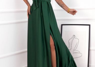 ΣΑΤΕΝ ΜΑΚΡΥ ΦΟΡΕΜΑ ΜΕ ΔΕΣΙΜΟ ΚΥΠΑΡΙΣΣΙ-ANNA LUCIA - sense-shop - 