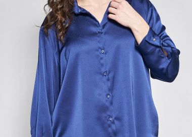 Σατέν Πουκάμισο με Κουμπιά Κόσμημα -  - 