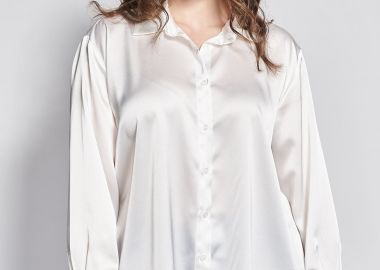 Σατέν Πουκάμισο με Κουμπιά Κόσμημα -  - 