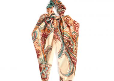 Σατέν scrunchie με paisley σχέδιο - MAT FASHION - 