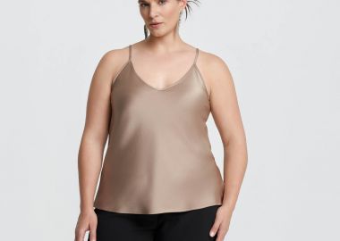 Σατέν τοπ με ρυθμιζόμενες τιράντες - MAT FASHION - 