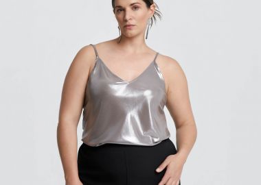 Σατέν τοπ με ρυθμιζόμενες τιράντες - MAT FASHION - 