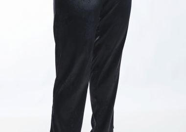 Σατέν ζακάρ παντελόνι σε μαύρο χρώμα -  - 