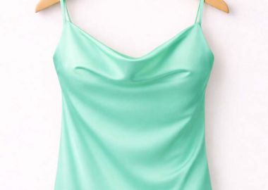 satin draped lingerie top Femina aqua - PerfectDress.gr - 