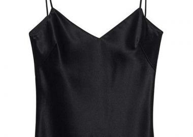 satin V top Anais black - PerfectDress.gr - 