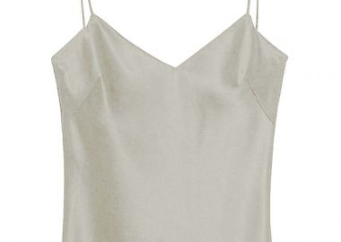 satin V top Anais white - PerfectDress.gr - 