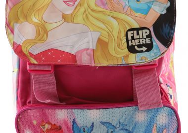 Σχολική Τσάντα Princess Δημοτικού 39×27×13cm Flap Flipbook 11116-6514-MULTICOLOR Κορίτσι - Princess - 