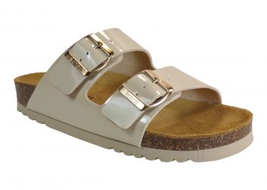Scholl Γυναικεία Σανδάλια Ανατομικά Δερμάτινα JOSERHINE F30043-1002 Μπέζ Λουστρίνι - Scholl - 