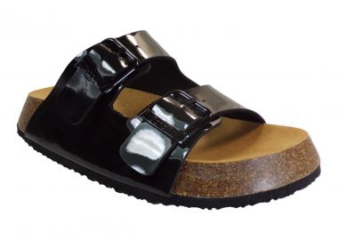 Scholl Γυναικεία Σανδάλια Ανατομικά Δερμάτινα NOELLE F31146-1004 Μαύρο - Scholl - 