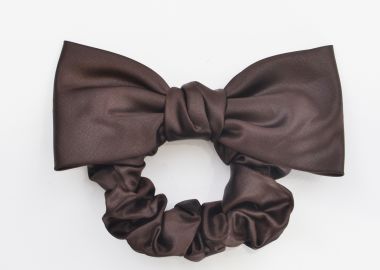 Scrunchie σατέν με φιόγκο - MAT FASHION - 