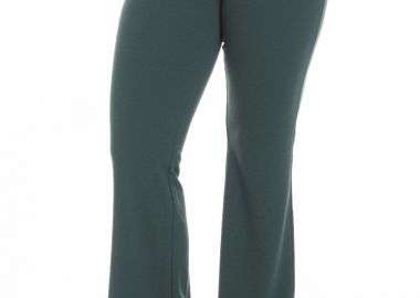 Scuba παντελόνι heavy καμπάνα σε κυπαρισσί χρώμα -  - 